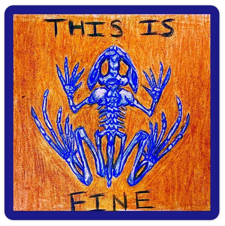 This Is Fine fridge magnet