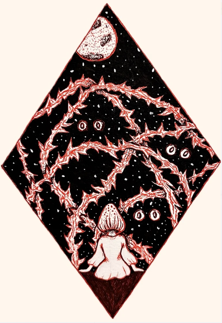 Visit acrylic pin